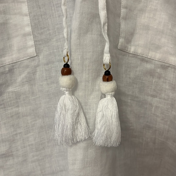 Tory Burch 100% Linen Swim Cover Up Caftan - Like New Condition - Picture 2 of 8